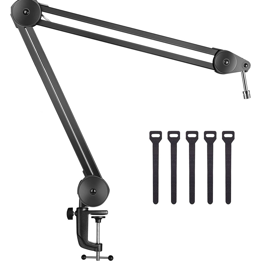 Black Puroma Microphone Arm Stand Adjustable Suspension Boom Scissor Large